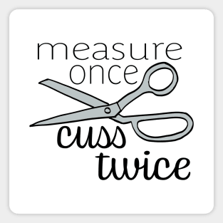 Cuss Twice color Magnet